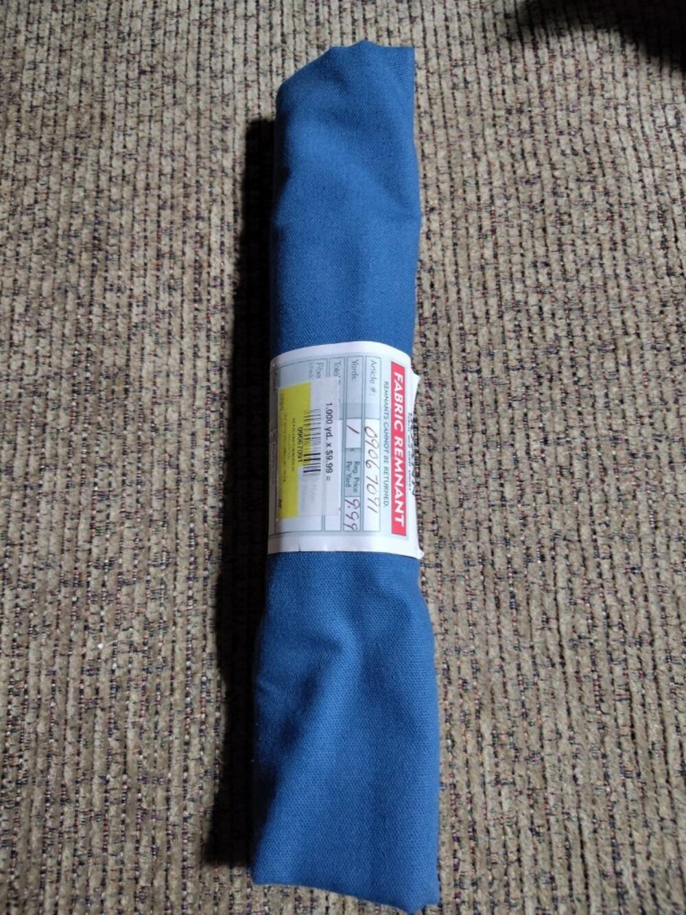 Fabric Remnant Type, Size, Color, Material And Manufacturer Varies See Pictures